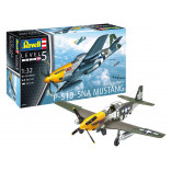 KIT PARA MONTAR REVELL AVIÃO P-51D-5NA MUSTANG EARLY VERSION 1/32 158 PEÇAS REV 03944